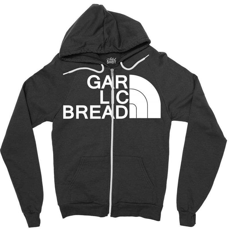 Gar Lic Bread White Zipper Hoodie | Artistshot