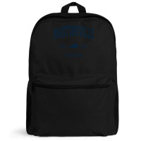 Martinsville Virginia Va Vintage Athletic Navy Sports Design Long Slee Backpack | Artistshot