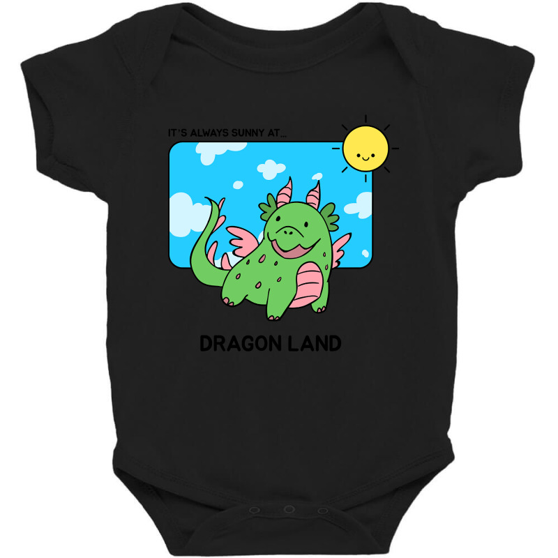 It's Always Sunny At Dragon Land Design Baby Bodysuit by Kenlofu52 | Artistshot