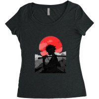 Samurai With Sunset Women's Triblend Scoop T-shirt | Artistshot