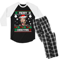 Ugly Merry Christmas Greyhound Dog Xmas Dog Lover Christmas Gift Men's 3/4 Sleeve Pajama Set | Artistshot