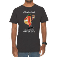 Sausage Party Oktoberfest Funny Bratwurst German Festival Tshirt Vintage T-shirt | Artistshot