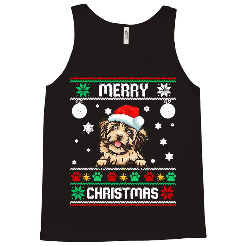 Ugly Merry Christmas Havanese Dog Xmas Dog Lover Christmas Gift Tank Top | Artistshot