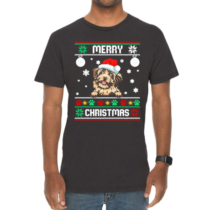 Ugly Merry Christmas Havanese Dog Xmas Dog Lover Christmas Gift Vintage T-shirt | Artistshot