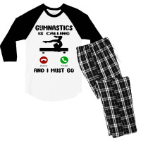 Gymnastics Is Calling I Have To Go Men's 3/4 Sleeve Pajama Set | Artistshot