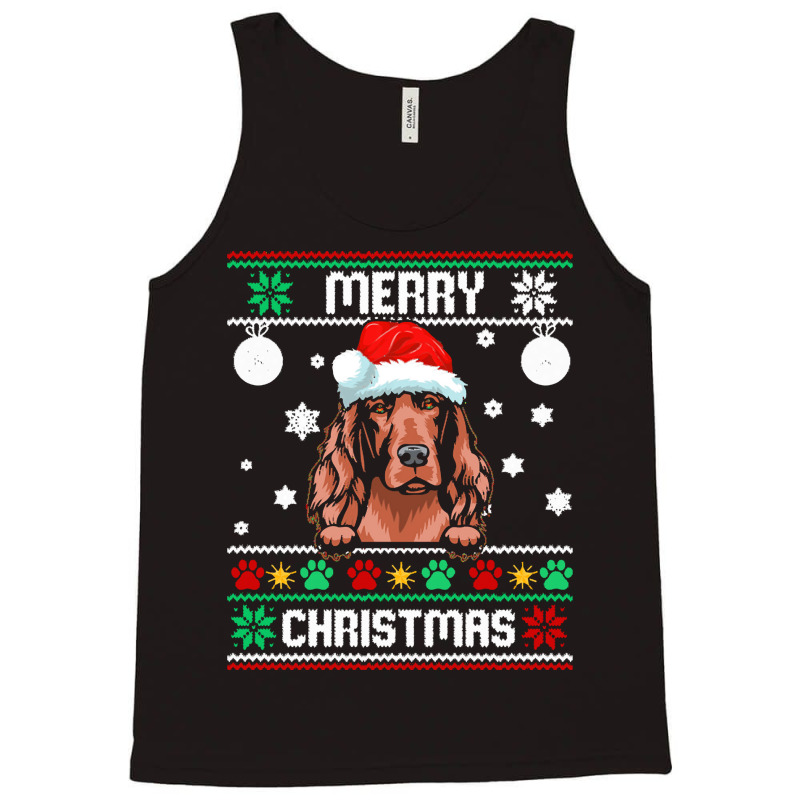 Ugly Merry Christmas Irish Setter Dog Xmas Dog Lover Christmas Gift Tank Top | Artistshot