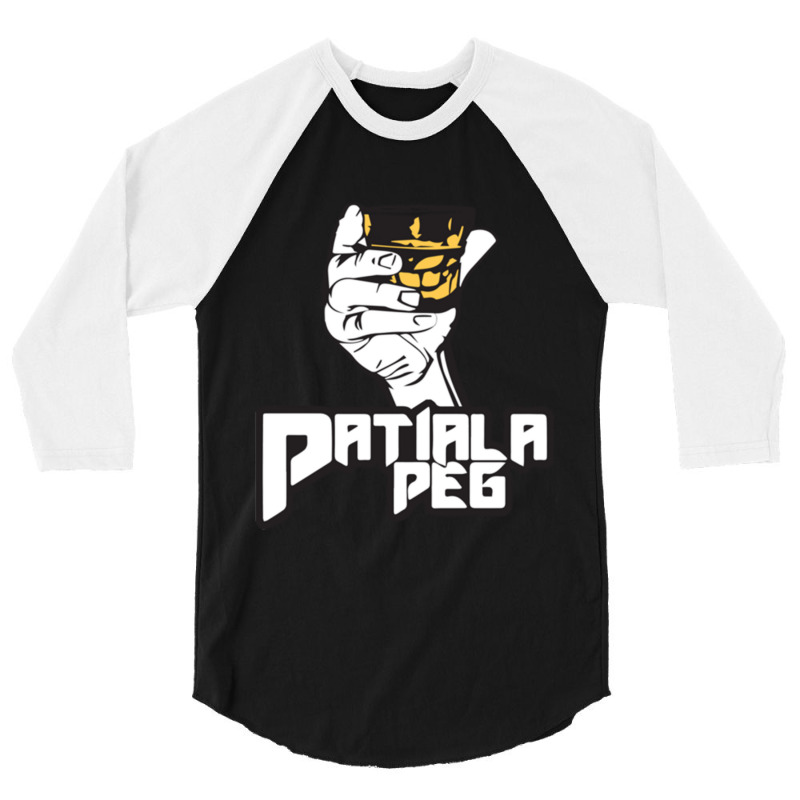 Patiala Peg T Shirt, Punjabi Pop Culture 3/4 Sleeve Shirt by cm-arts | Artistshot