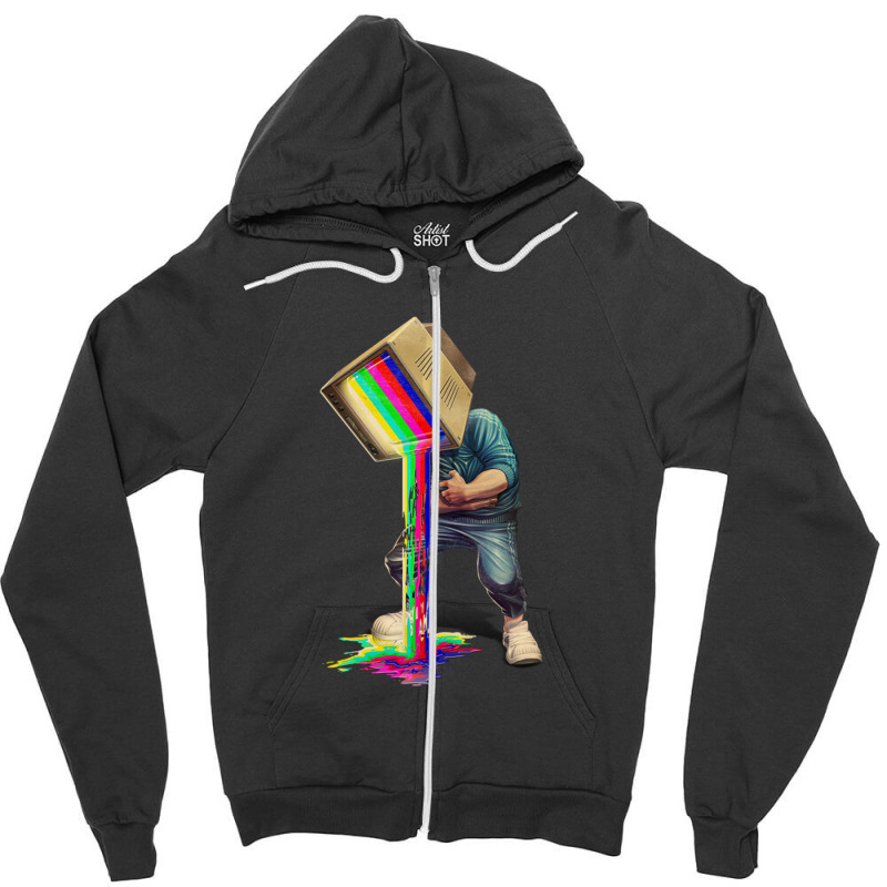 Tv Man Zipper Hoodie by erinlottepetrizii | Artistshot