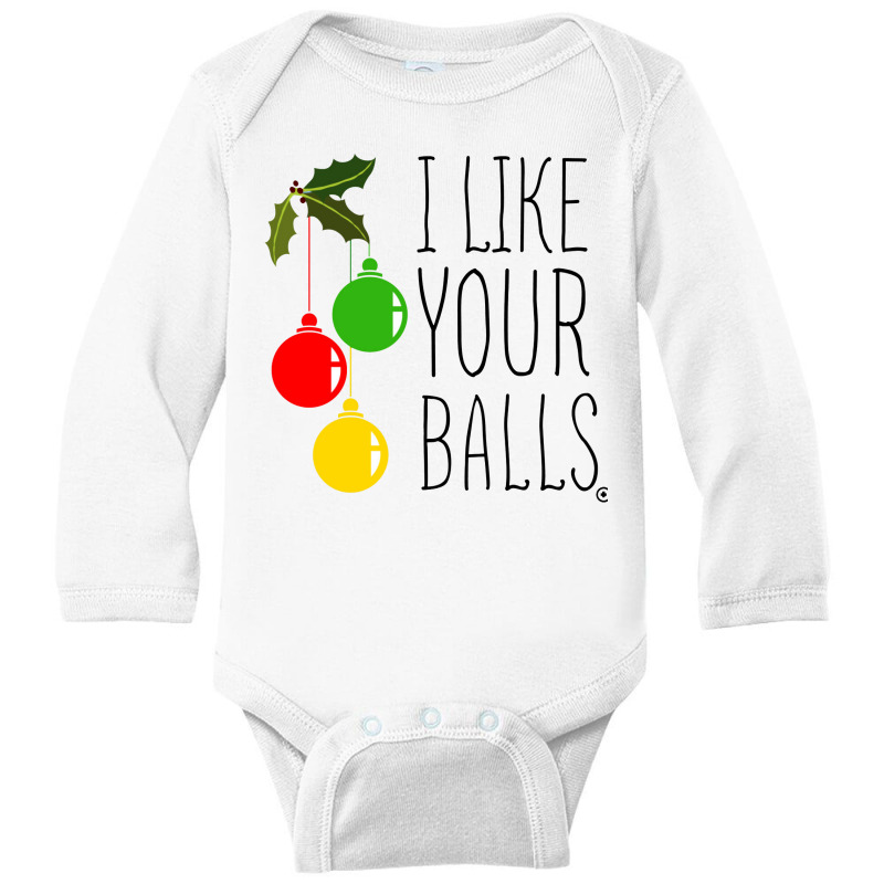 I Like Your Balls Long Sleeve Baby Bodysuit by Kohaku | Artistshot