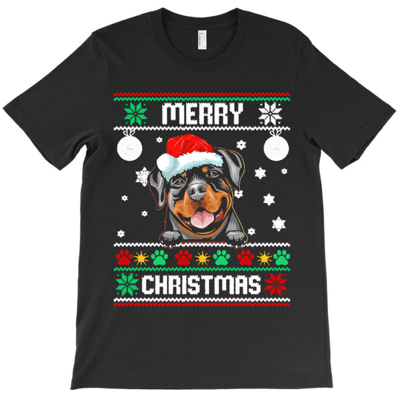 Ugly Merry Christmas Rottweiler Dog Xmas Dog Lover Christmas Gift T-shirt | Artistshot