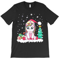 Unicorn Christmas Cute Unicorn Christmas Girls Xmas Deer Christmas T-shirt | Artistshot