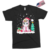 Unicorn Christmas Cute Unicorn Christmas Girls Xmas Deer Christmas Exclusive T-shirt | Artistshot