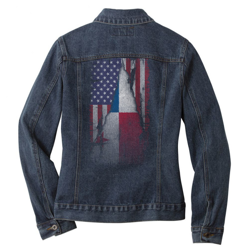 Panama Flag Ladies Denim Jacket by degreesgunner | Artistshot