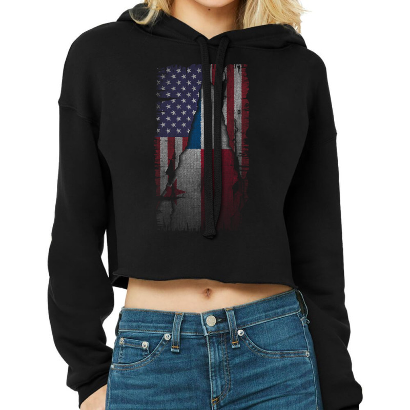 Panama Flag Cropped Hoodie by degreesgunner | Artistshot