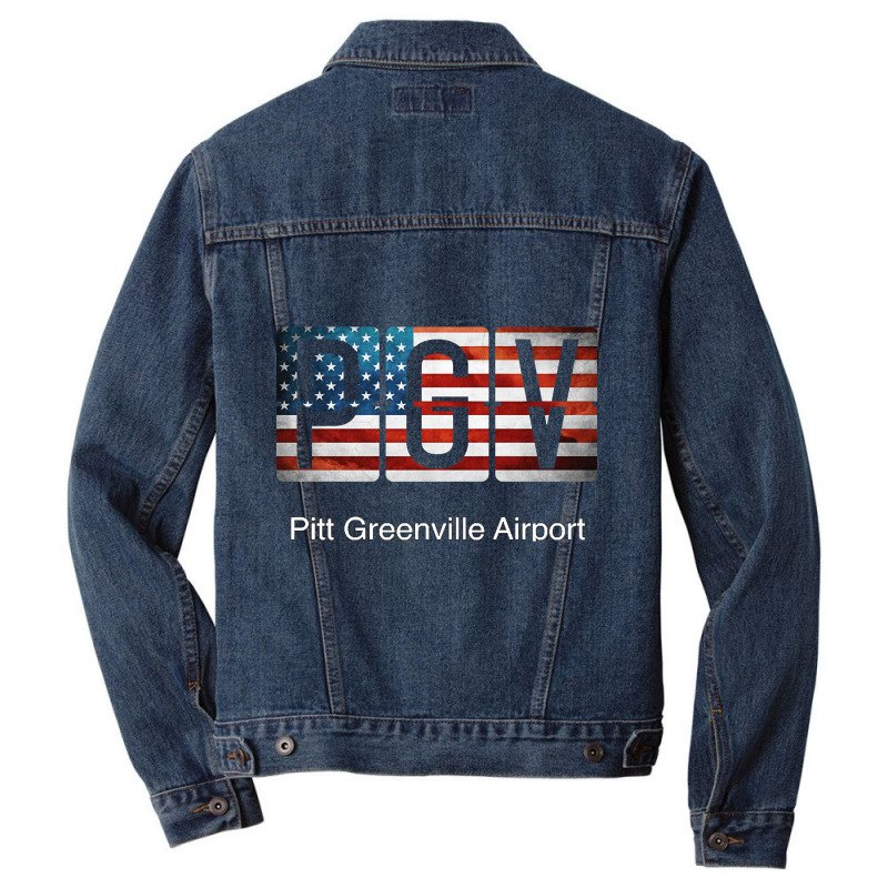 Pgv Pitt Greenville Airport Men Denim Jacket | Artistshot