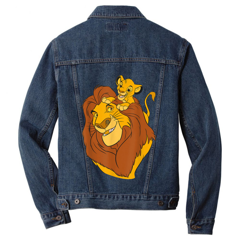 The Lion King Simba And Mufasa Father And Son Men Denim Jacket | Artistshot