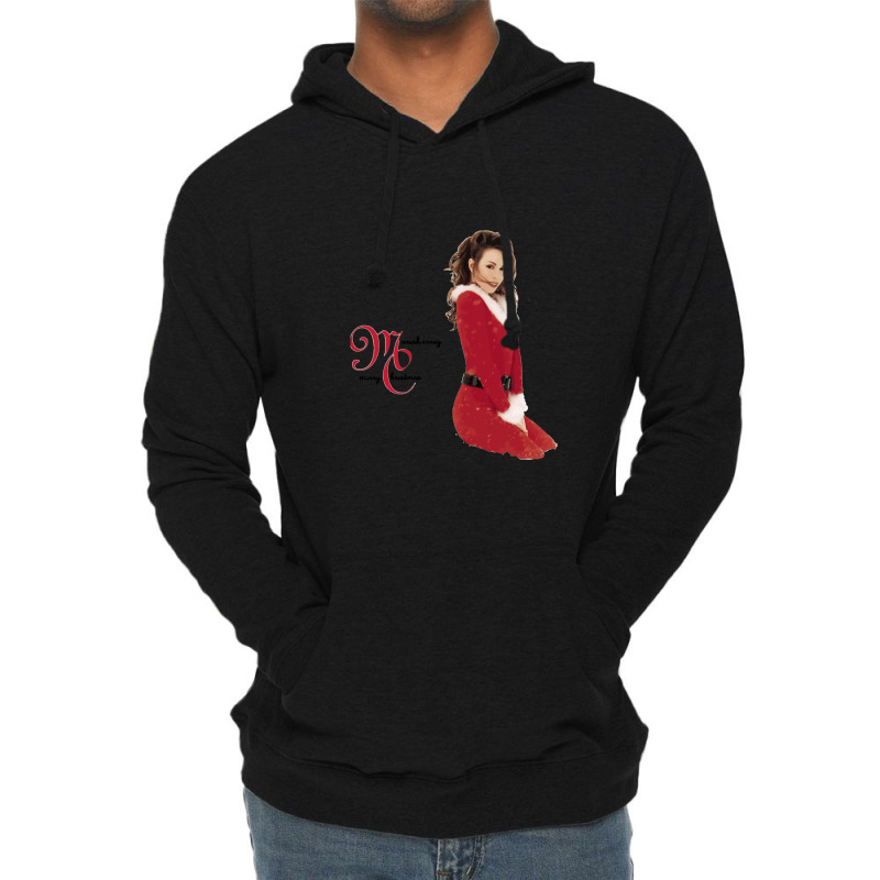 Mans Mariah Carey Merry Christmas Lightweight Hoodie by cm-arts | Artistshot