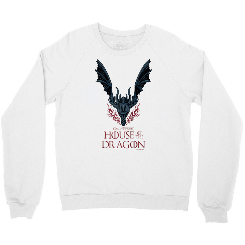 House Of The Dragon Dark Wings Spread Raglan Baseball Tee Crewneck Sweatshirt | Artistshot