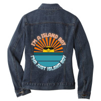 Im A Island Boy Video Meme Merch Imma Just 2022 Cool Funny Ladies Denim Jacket | Artistshot