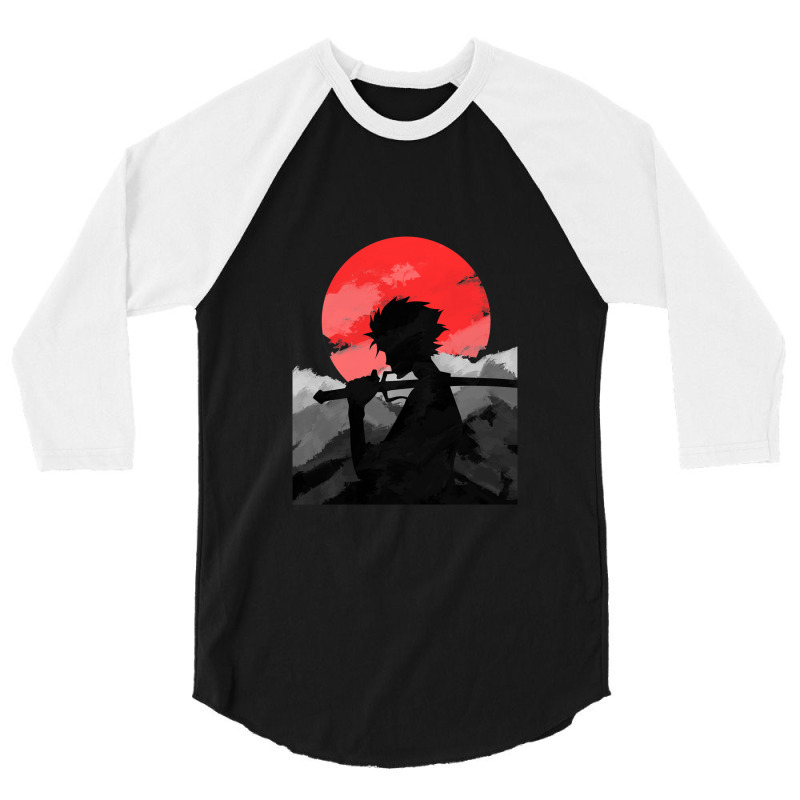 Samurai With Sunset 3/4 Sleeve Shirt by CharlesGrooms | Artistshot