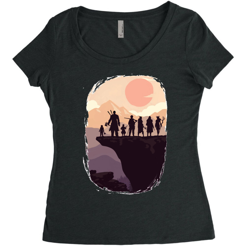 Critical Role Vox Machina In Sunset Classic Women's Triblend Scoop T-shirt by cm-arts | Artistshot