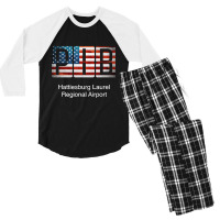 Pib Hattiesburg Laurel Regional Airport Men's 3/4 Sleeve Pajama Set | Artistshot