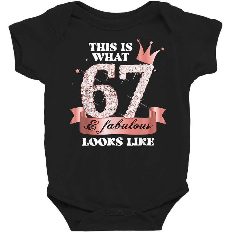 67 & Fabulous I Black Peach Party Group Candid Photo Outfit T Shirt Baby Bodysuit | Artistshot