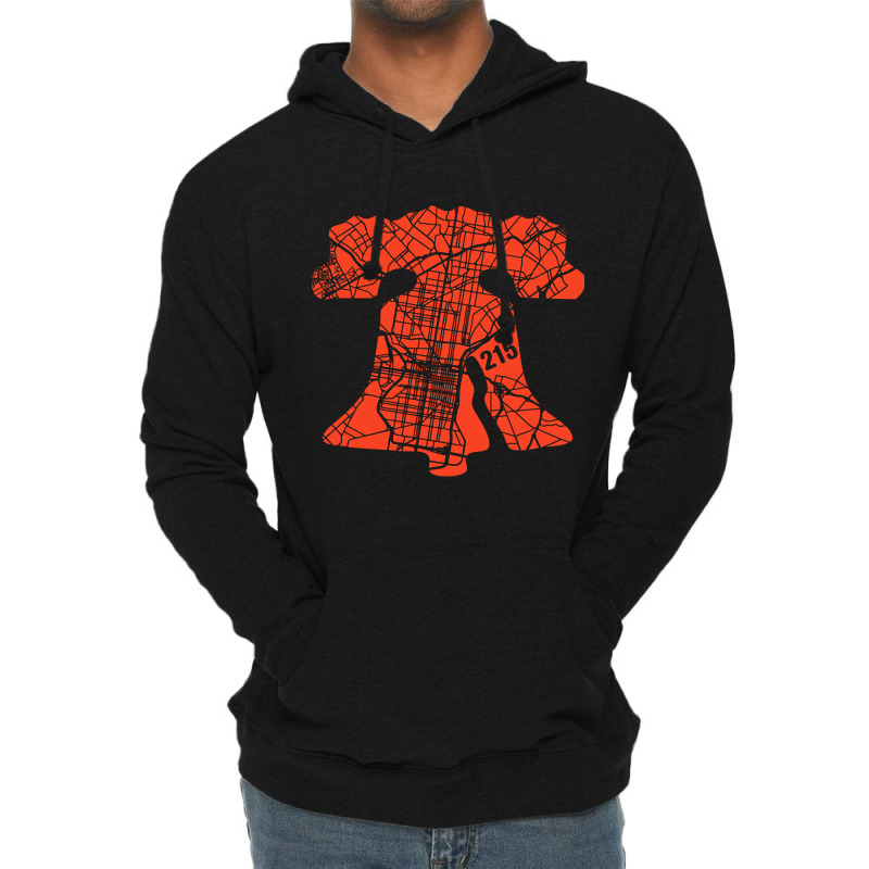 Philadelphia City 215 Liberty Bell Love Philly Fan Favorite Orange Lightweight Hoodie | Artistshot