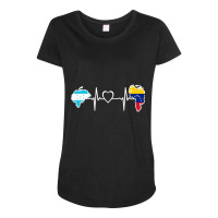 Honduras Venezuela Flag Honduran Venezuelan Heartbeat Pullover Hoodie Maternity Scoop Neck T-shirt | Artistshot