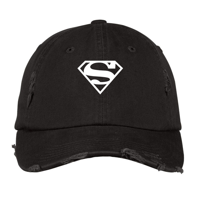 Supergirl White & Pink Shield Vintage Cap | Artistshot