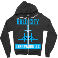 Bold City Longsword Zipper Hoodie | Artistshot