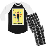 Womens Regalo Para Mama Lottery Gift Mexican Lottery La Supermama Men's 3/4 Sleeve Pajama Set | Artistshot