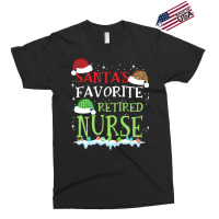 V1 Xmas Santa's Favorite Retired Nurse Funny Christmas Gift Exclusive T-shirt | Artistshot