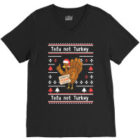 Vegan Christmas Vegan Christmas Essential V-neck Tee | Artistshot