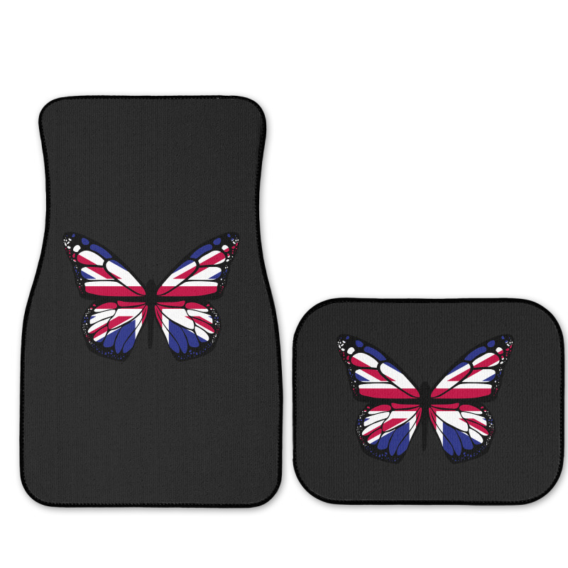 United Kingdom Flag Butterfly Full Set Car Mats | Artistshot