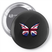 United Kingdom Flag Butterfly Pin-back Button | Artistshot