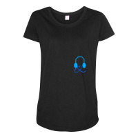 Blue Headphones With Love 1 Maternity Scoop Neck T-shirt | Artistshot