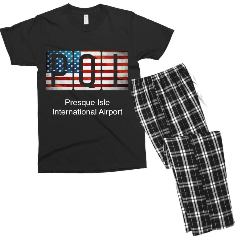 Pqi Presque Isle International Airport Men's T-shirt Pajama Set | Artistshot