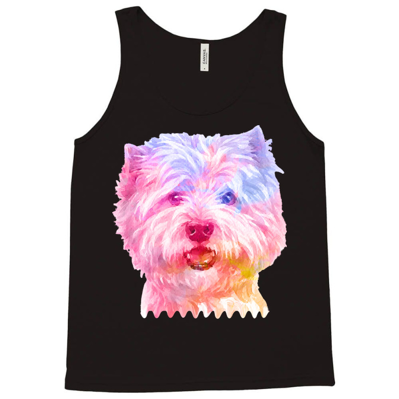 West Highland Terrier Cute West Highland Terrier Dog Lover Portrait Wa Tank Top | Artistshot