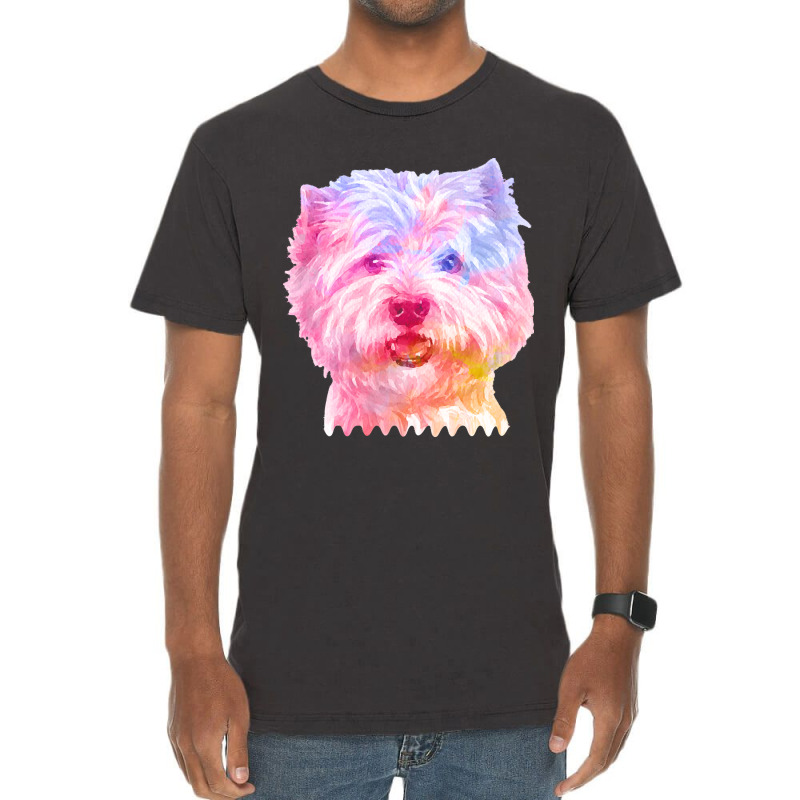 West Highland Terrier Cute West Highland Terrier Dog Lover Portrait Wa Vintage T-shirt | Artistshot