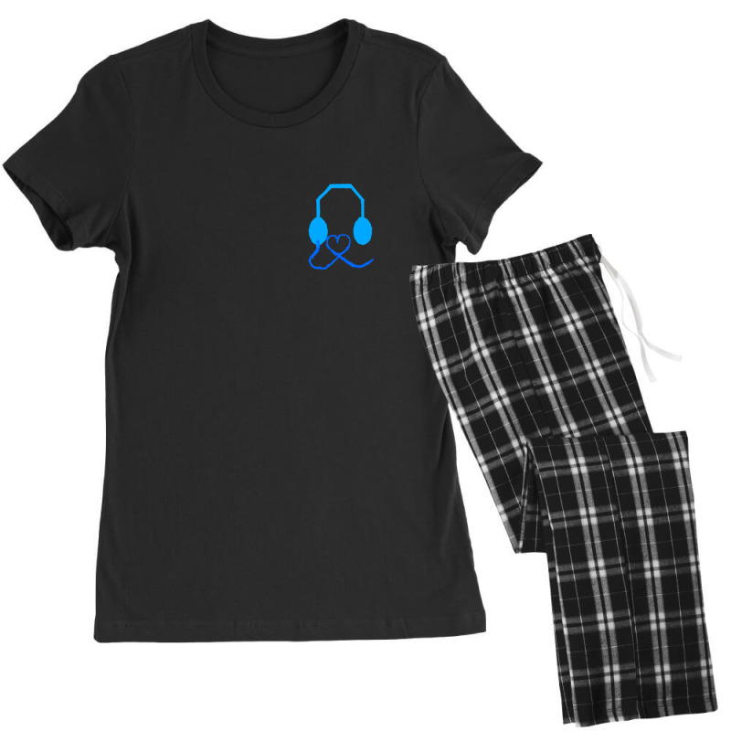 Blue Headphones With Love Women's Pajamas Set by SarahWhitfield | Artistshot