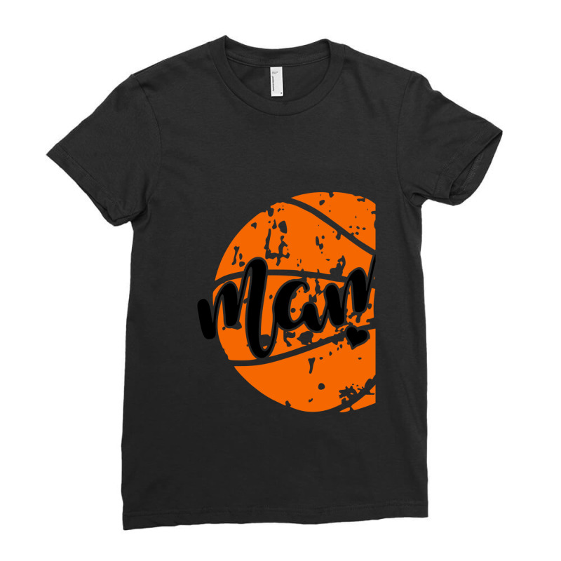 Distressed Basketball Mama Ladies Fitted T-Shirt by cm-arts | Artistshot