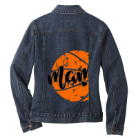 Distressed Basketball Mama Ladies Denim Jacket | Artistshot