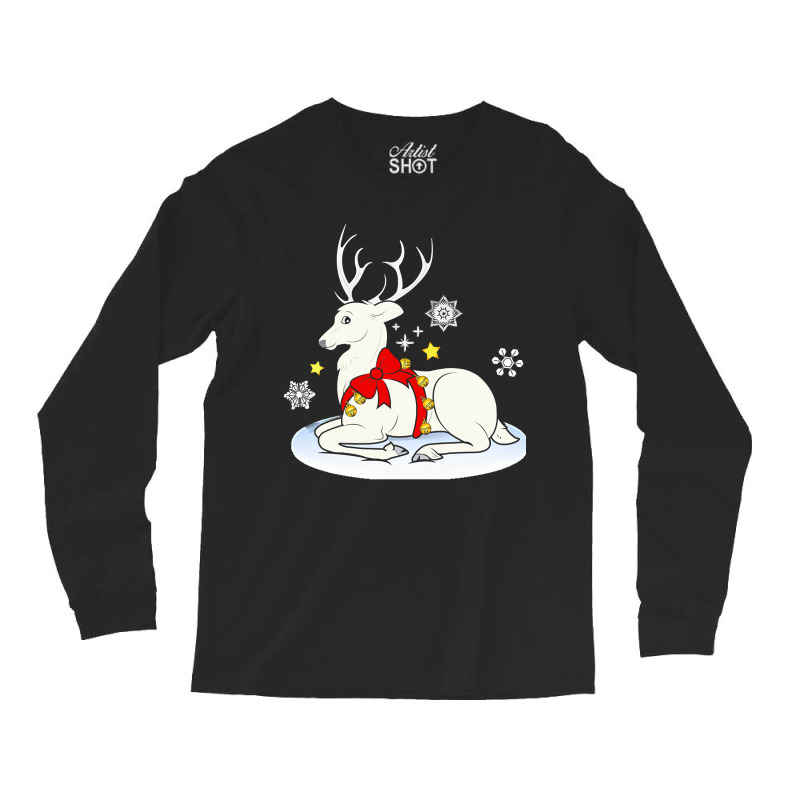 White Stag White Stag With Christmas Bells And Bow Long Sleeve Shirts | Artistshot