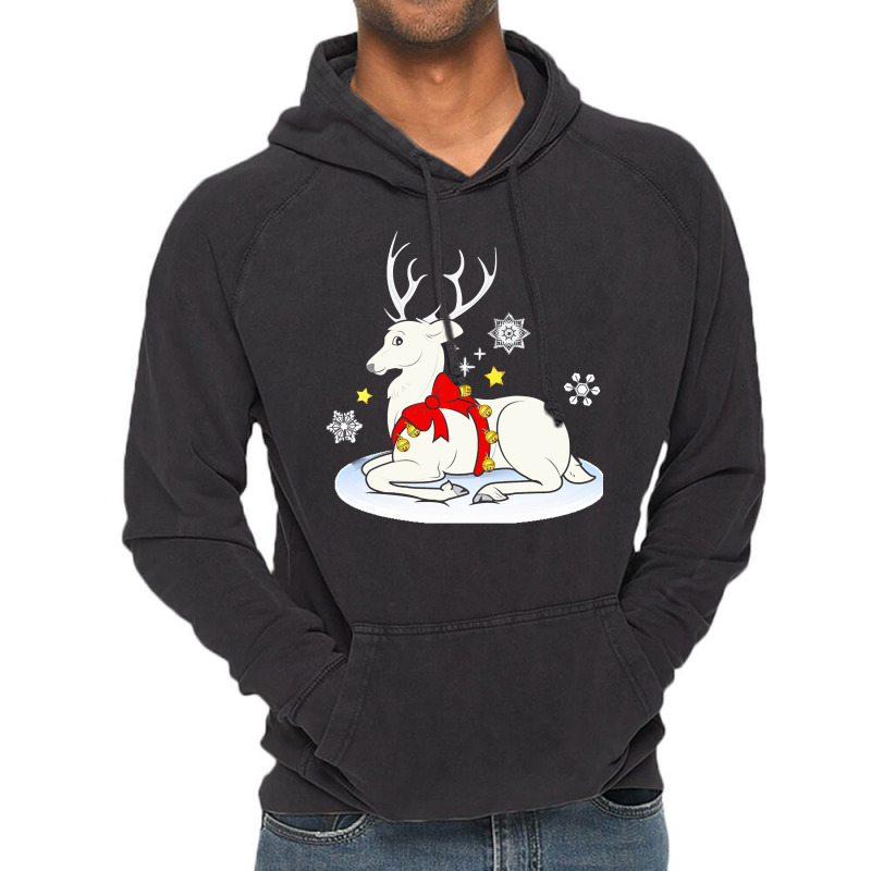 White Stag White Stag With Christmas Bells And Bow Vintage Hoodie | Artistshot