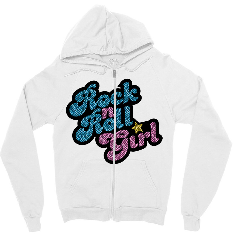 Rock N' Roll Girl Zipper Hoodie | Artistshot