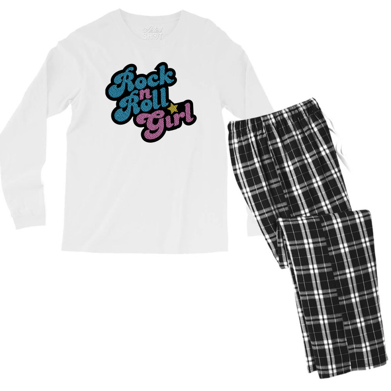 Rock N' Roll Girl Men's Long Sleeve Pajama Set | Artistshot