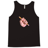 Realism X Cartoon Mashup Fist Holding Pencil Tank Top | Artistshot