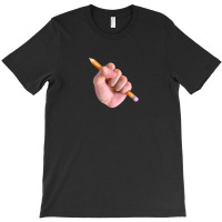 Realism X Cartoon Mashup Fist Holding Pencil 1 T-shirt | Artistshot