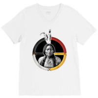 Medicine Wheel Chief, Íyotanke(sitting Bull)native American T Shirt V-neck Tee | Artistshot